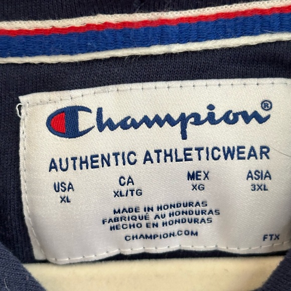 Champion Men's Dark Blue Hoodie - Picture 2 of 3